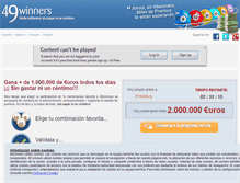 Tablet Screenshot of 49winners.com